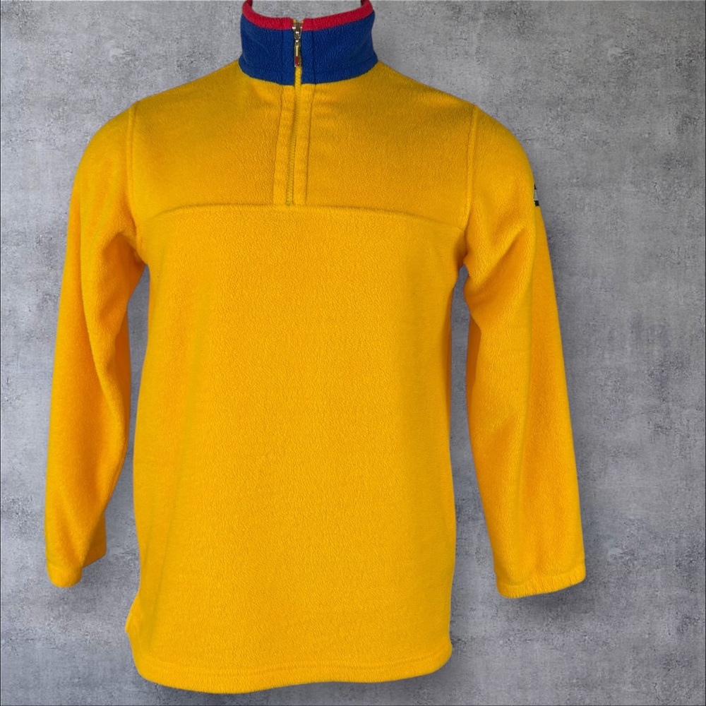 Vintage Tommy Hilfiger Jacket Mens Small Fleece 1/4 Zip Colorblock Retro (739)